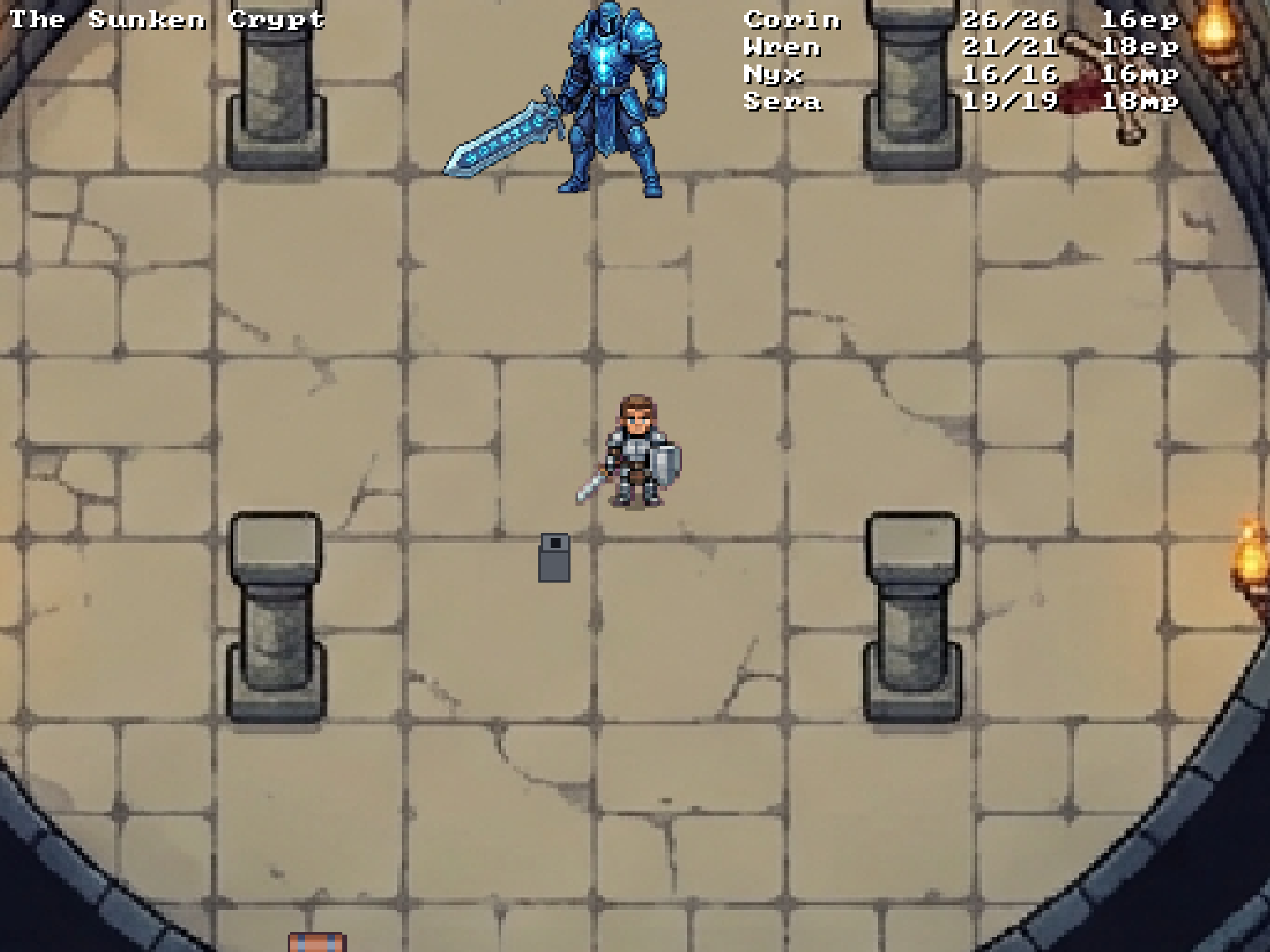 Dungeon crawling in the Sunken Crypt