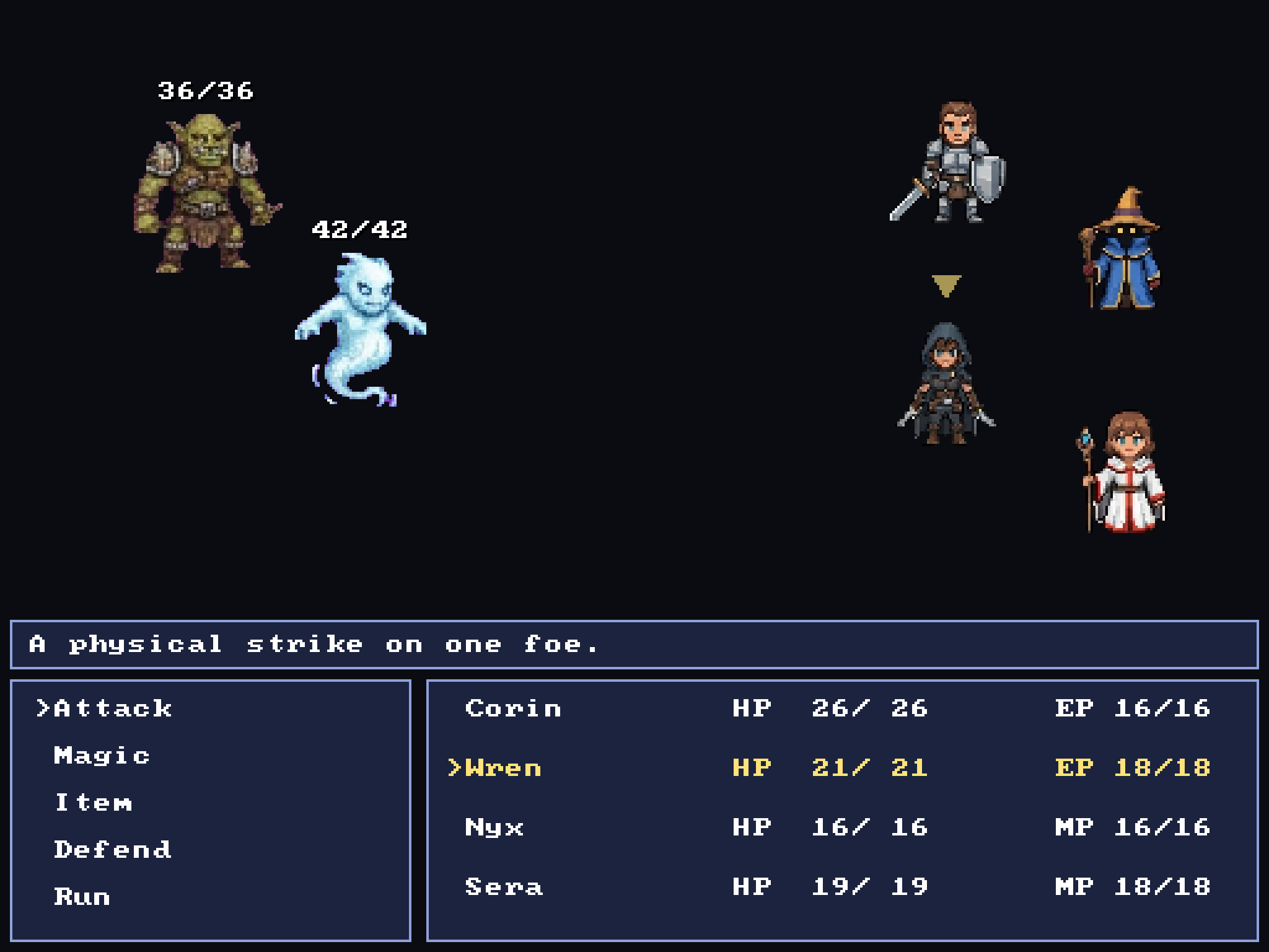 Turn-based party battle